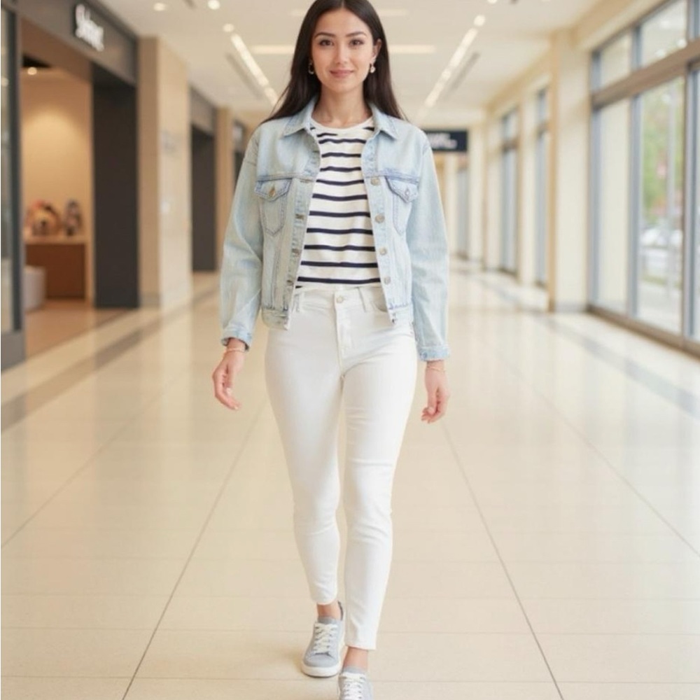 Classic White Super Stretch Skinny Jeans